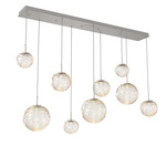 Gaia Linear Multi-Multi Light Pendant - Beige Silver / Amber