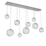 Gaia Linear Multi-Multi Light Pendant - Beige Silver / Clear