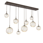 Gaia Linear Multi-Multi Light Pendant - Flat Bronze / Amber