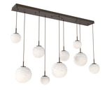 Gaia Linear Multi-Multi Light Pendant - Flat Bronze / Opal White