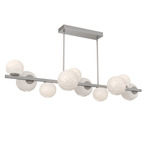 Gaia Twisted Branch Chandelier - Beige Silver / Opal White