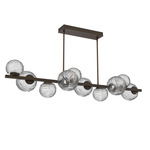 Gaia Twisted Branch Chandelier - Flat Bronze / Clear