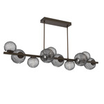 Gaia Twisted Branch Chandelier - Flat Bronze / Smoke