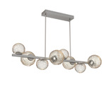 Gaia Twisted Branch Chandelier - Beige Silver / Amber