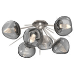 Luna Starburst Ceiling Light - Beige Silver / Smoke Geo