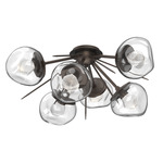 Luna Starburst Ceiling Light - Flat Bronze / Clear Zircon