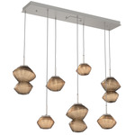 Mesa Linear Multi Light Pendant - Beige Silver / Mesa Bronze