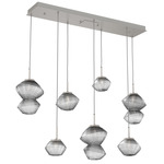 Mesa Linear Multi Light Pendant - Beige Silver / Mesa Smoke