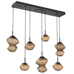 Mesa Linear Multi Light Pendant - Matte Black / Mesa Bronze