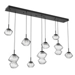 Mesa Linear Multi Light Pendant - Matte Black / Mesa Clear