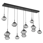 Mesa Linear Multi Light Pendant - Matte Black / Mesa Smoke