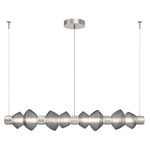 Mesa Mandrel Linear Chandelier - Beige Silver / Mesa Smoke