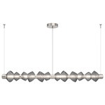 Mesa Mandrel Linear Chandelier - Beige Silver / Mesa Smoke