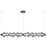 Mesa Mandrel Linear Chandelier - Flat Bronze / Mesa Smoke