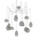 Misto Swag Multi Light Pendant - Beige Silver / Optic Smoke