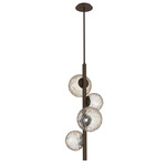 Gaia Twisted Vine Chandelier - Flat Bronze / Amber