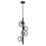 Gaia Twisted Vine Chandelier - Flat Bronze / Clear