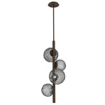 Gaia Twisted Vine Chandelier - Flat Bronze / Smoke