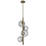 Gaia Twisted Vine Chandelier - Gilded Brass / Clear