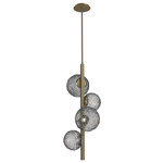 Gaia Twisted Vine Chandelier - Gilded Brass / Smoke