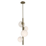 Gaia Twisted Vine Chandelier - Gilded Brass / Opal White