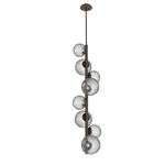 Gaia Twisted Vine Chandelier - Flat Bronze / Clear