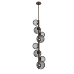 Gaia Twisted Vine Chandelier - Flat Bronze / Smoke