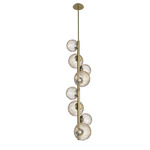 Gaia Twisted Vine Chandelier - Gilded Brass / Amber