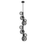 Gaia Twisted Vine Chandelier - Matte Black / Smoke