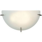 Zenon Wall Light - Overstock - Brushed Steel / Opal