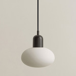 Mushroom Pendant - Overstock - Black / White