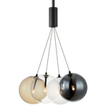 Burst Multi Light Pendant - Black / Smoke / Clear / Frosted / Amber