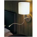 Hotel Python Wall Light - Matte Nickel / White