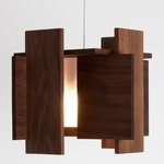 Abeo LED Pendant - Brushed Aluminum / Oiled Walnut