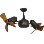 Dagny Wood Ceiling Fan - Textured Bronze / Mahogany