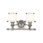 Milton Bathroom Vanity Light - Polished Nickel / Opal / Glossy