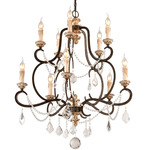 Bordeaux Chandelier - Parisian Bronze / Crystal