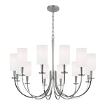 Mason Chandelier - Polished Nickel / White