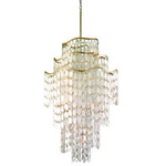 Dolce Chandelier - Champagne Leaf / Capiz Shell / Crystal