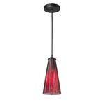 Lumino Pendant - Matte Black / Inferno Red