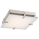 Hooked Ceiling Light - Floor Model - Polished Nickel / Clear / White