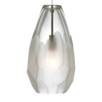 Briolette Freejack Pendant - Satin Nickel / Frost