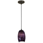 Chianti Cord Pendant - Oil Rubbed Bronze / Plum Swirl