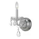 Traditional Crystal Wall Sconce - Polished Chrome / Hand-Cut Crystal