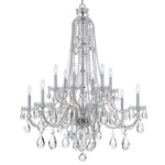 Traditional Crystal 1112 Chandelier - Chrome / Hand-Cut Crystal