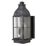 Bingham 120V Outdoor Wall Sconce - Greystone / Clear Seedy