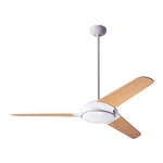 Flow Ceiling Fan - Gloss White / Bamboo