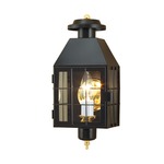 American Heritage Outdoor Wall Sconce - Black / Clear