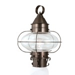 Cottage Onion Outdoor Post Light - Bronze / Clear