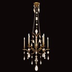 Encased Gems 725 Chandelier - Gold Leaf / Crystal